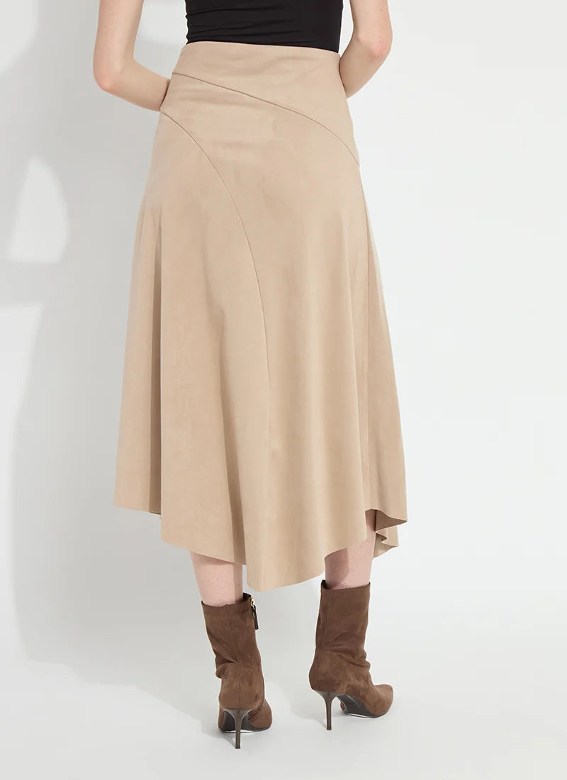 Asymm Vegan Suede Skirt