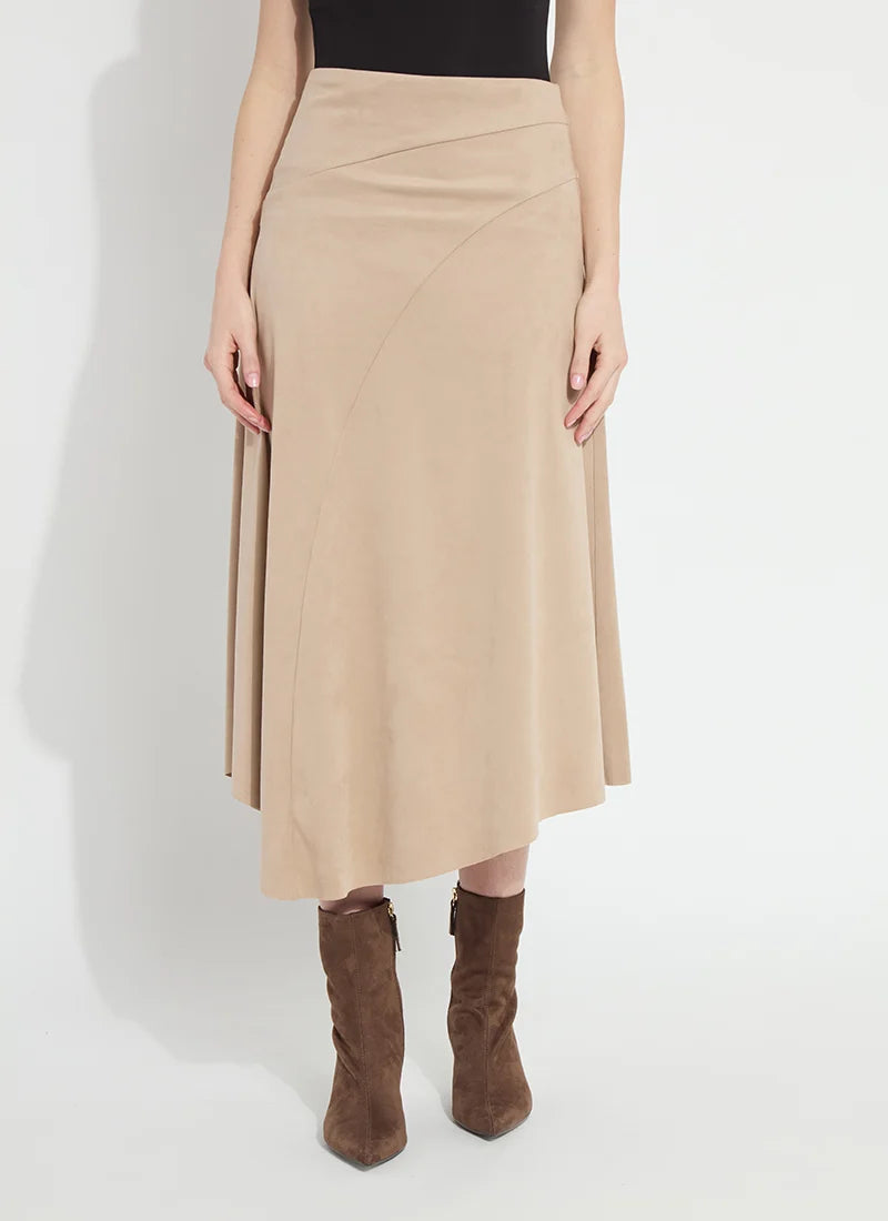 Asymm Vegan Suede Skirt