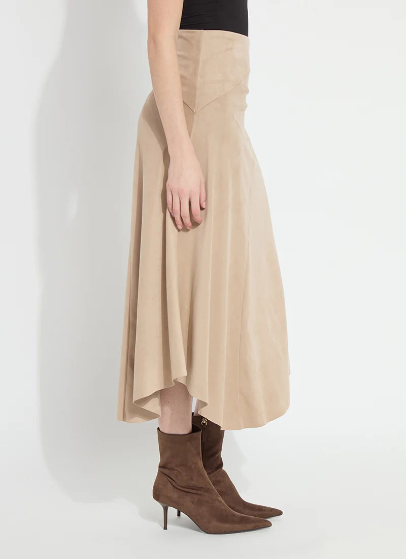 Asymm Vegan Suede Skirt