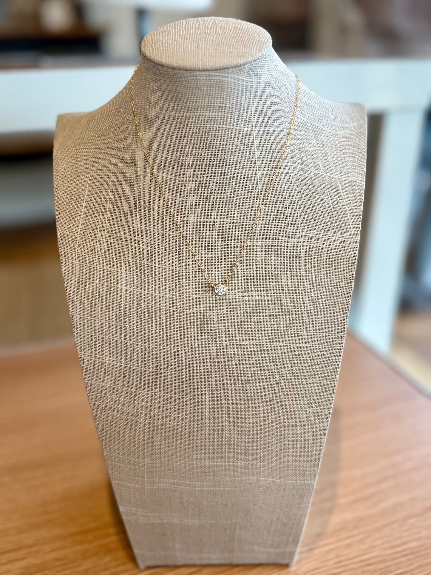 Cz pendant gold chain
