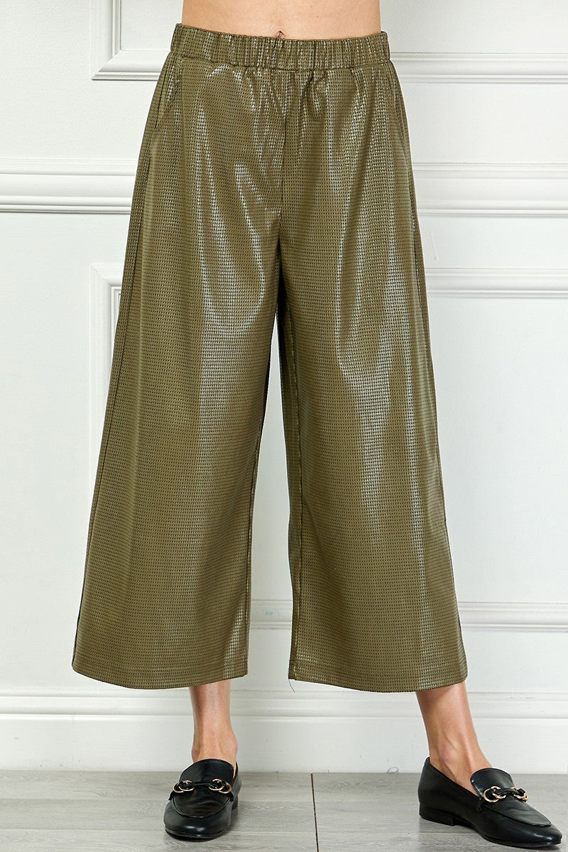 Faux Leather Pant Set