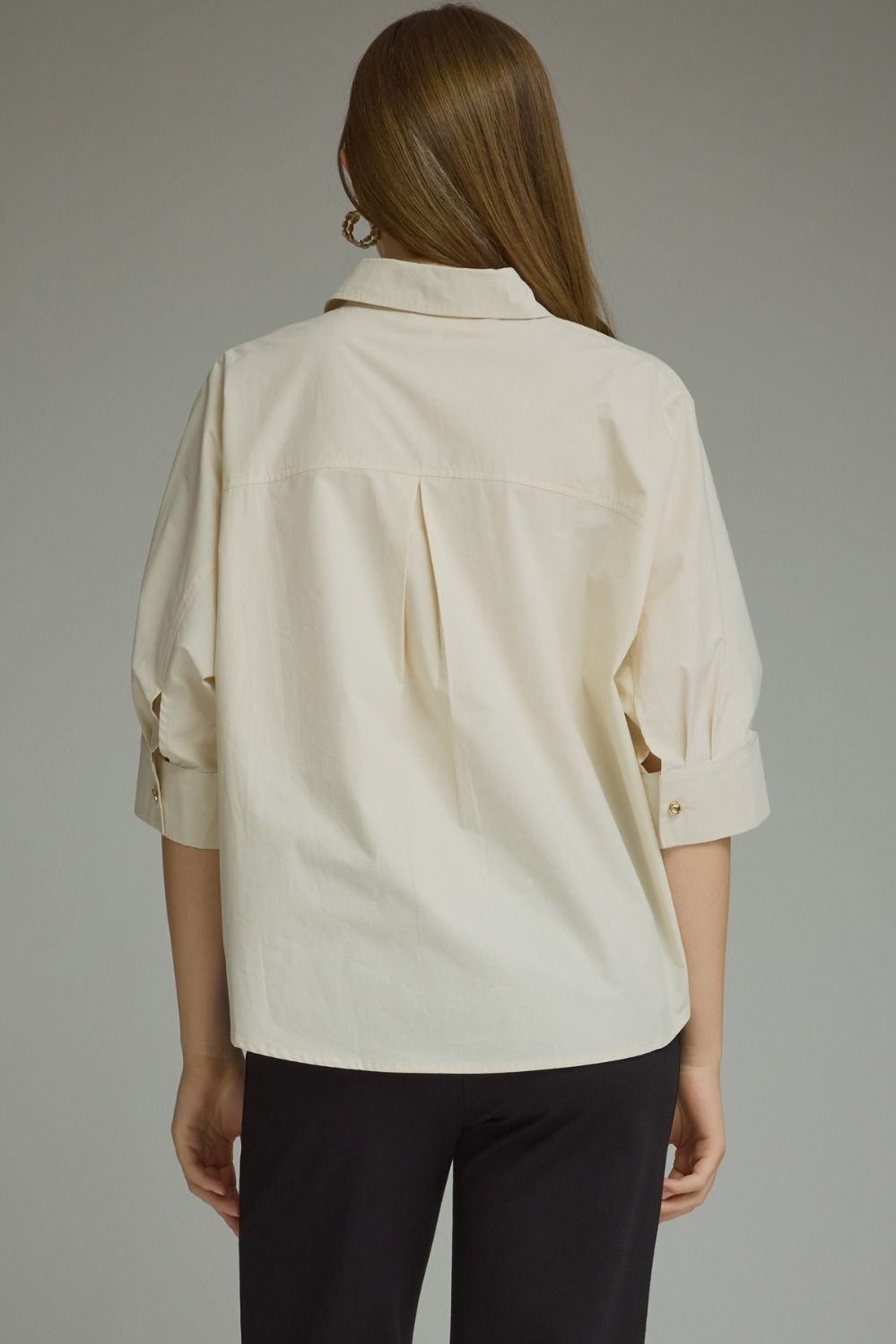 Button 3/4 Slv Top