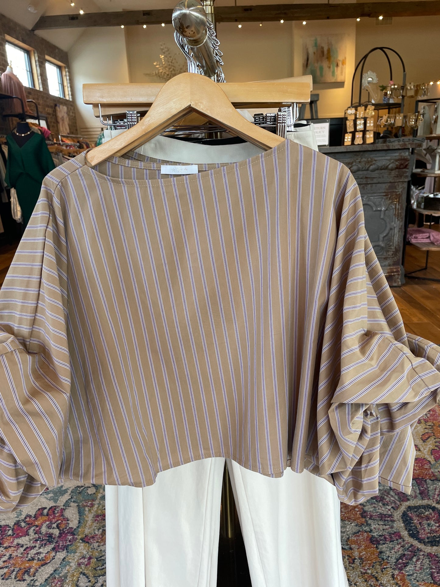 Evie Stripe Blouse ONE SIZE