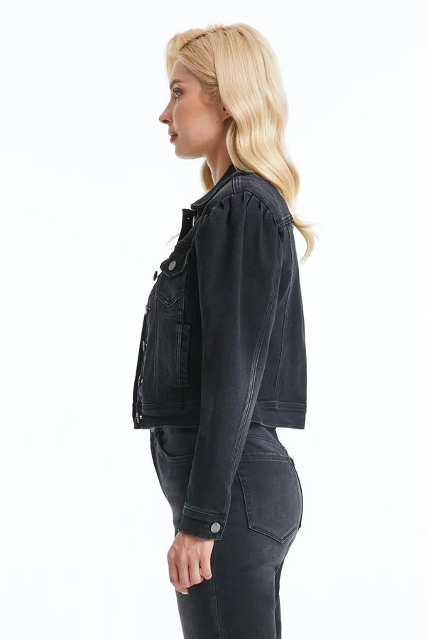 Puff Sleeve Denim Jacket