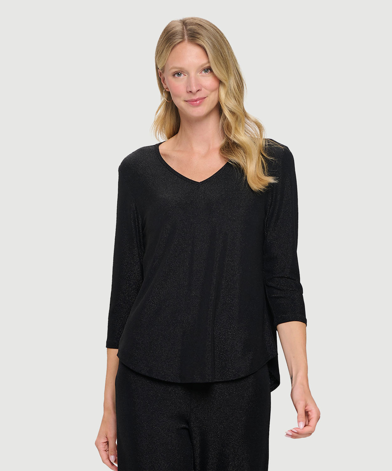 Glitter 3/4 slv blouse