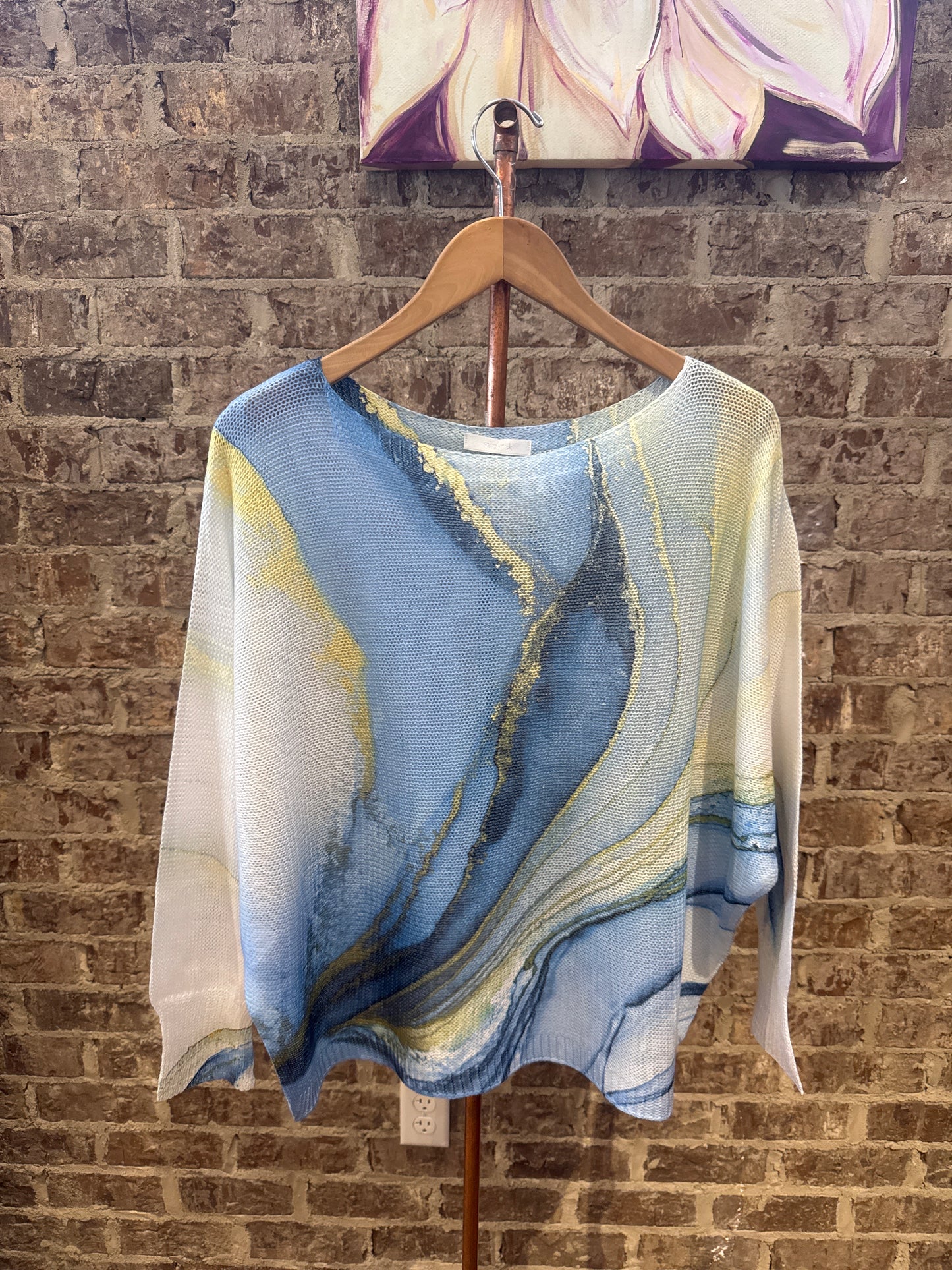 Marble Print Sweater