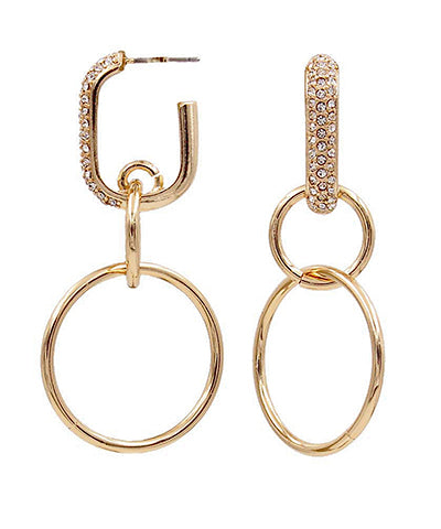 Link Double Circle Earring