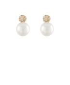 CZ Pearl Earring