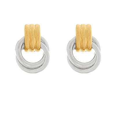 Door Knocker Twotone Earring