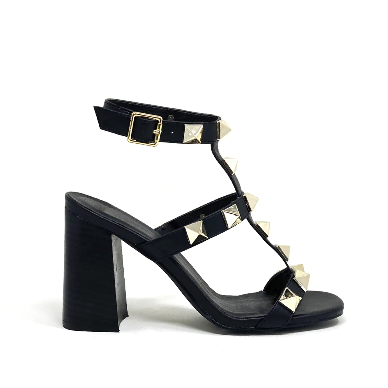 Strappy Studded Sandal with Heel