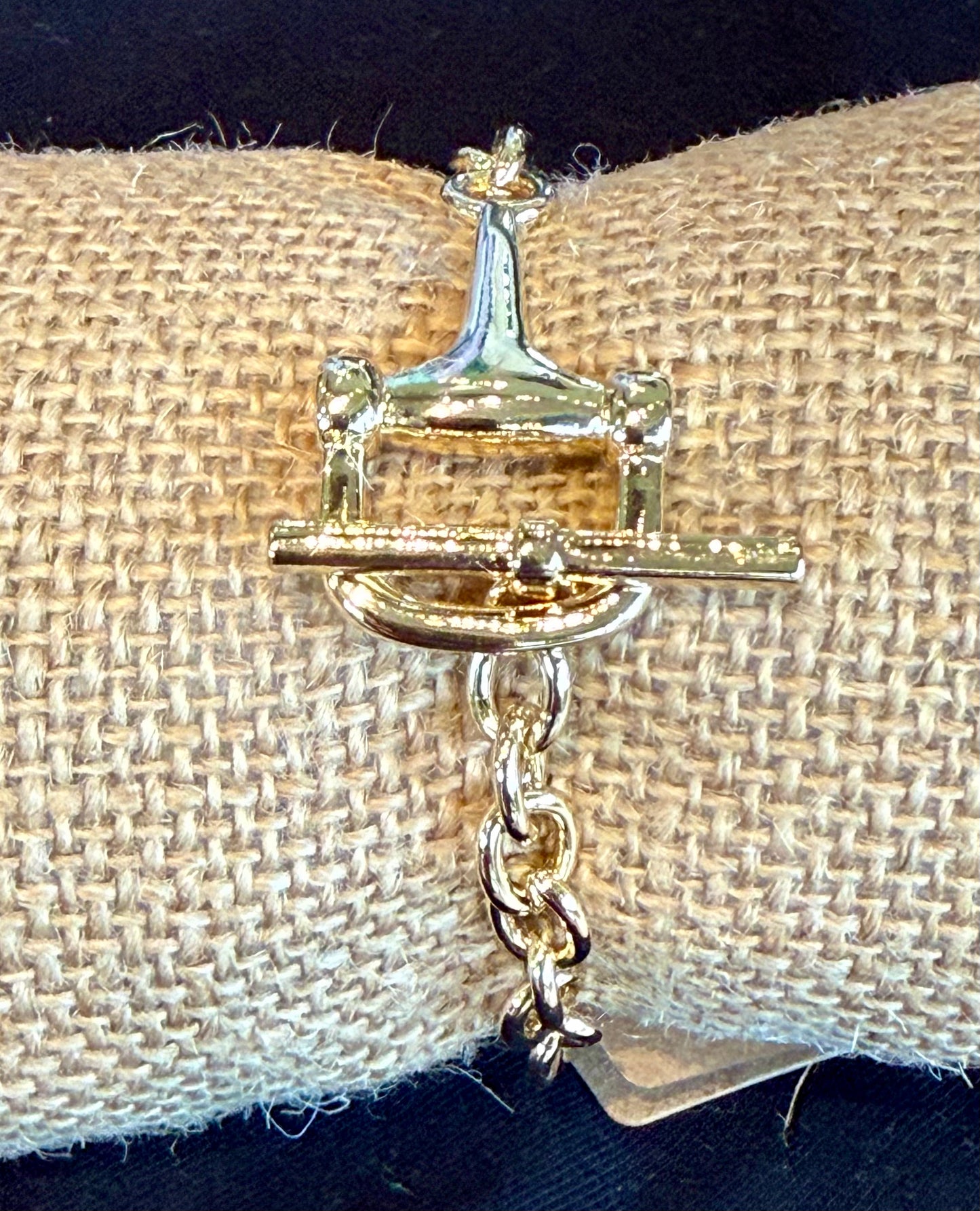 Horse bit toggle bracelet