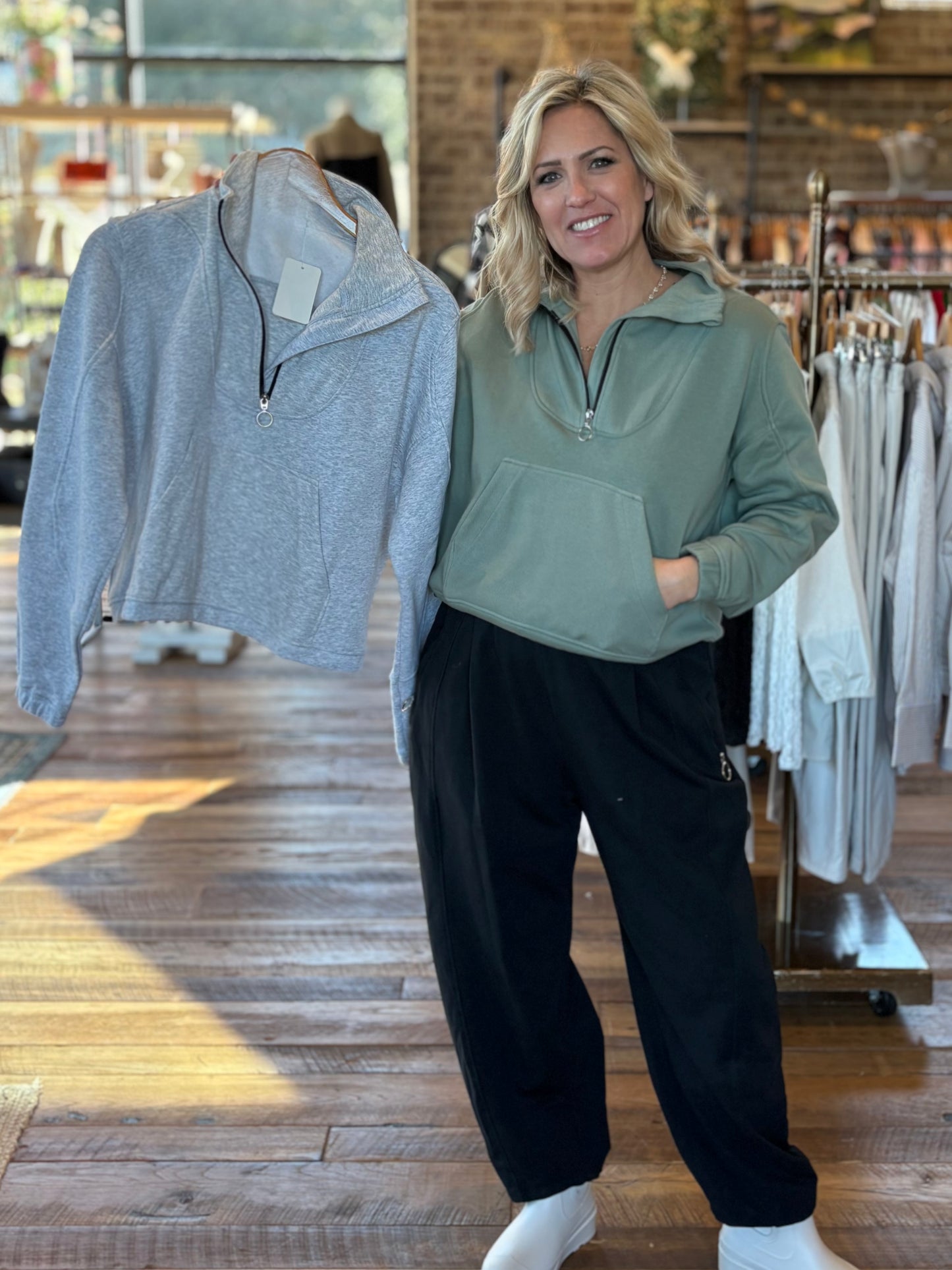French Terry Half Zip