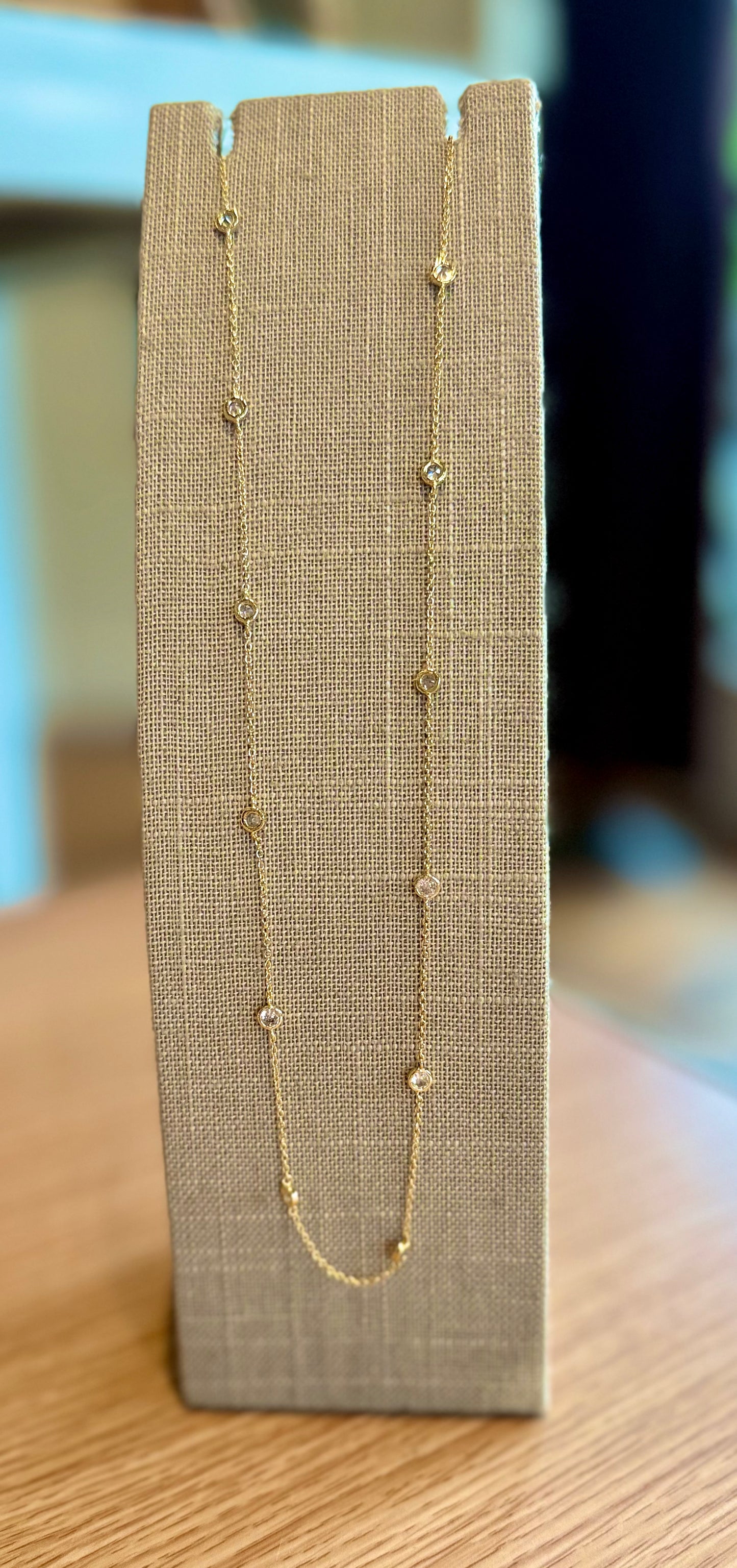 multi dainty cz necklace