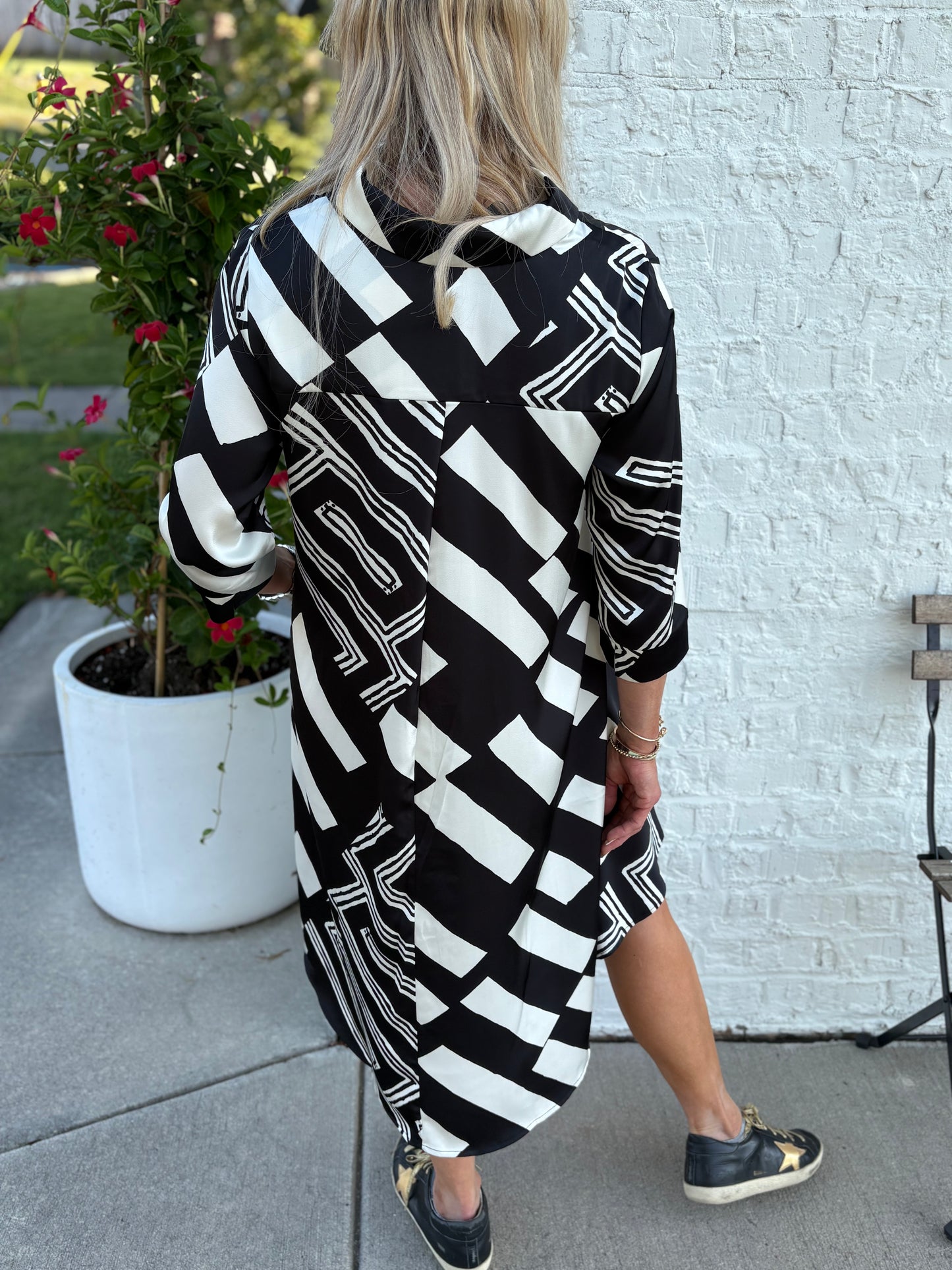 Long Swing Shirt Dress
