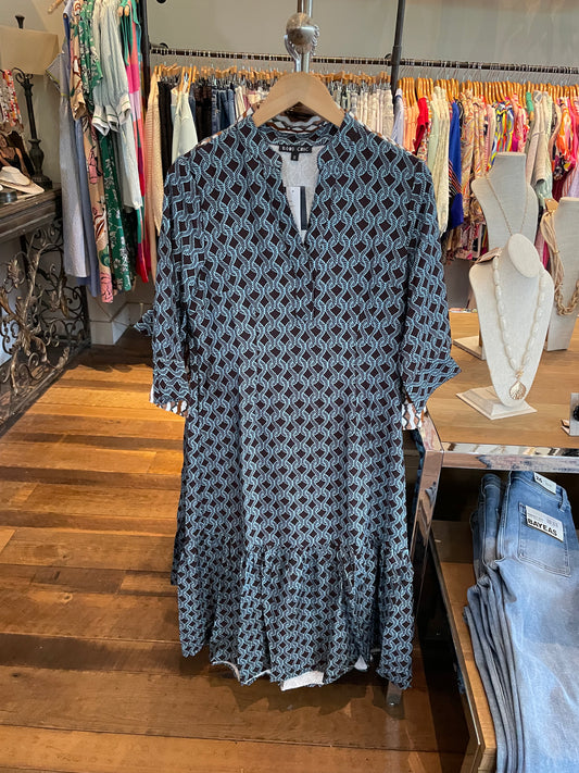 Blue rope print maxi