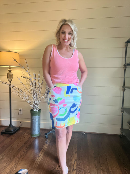 Print Stretch Skort