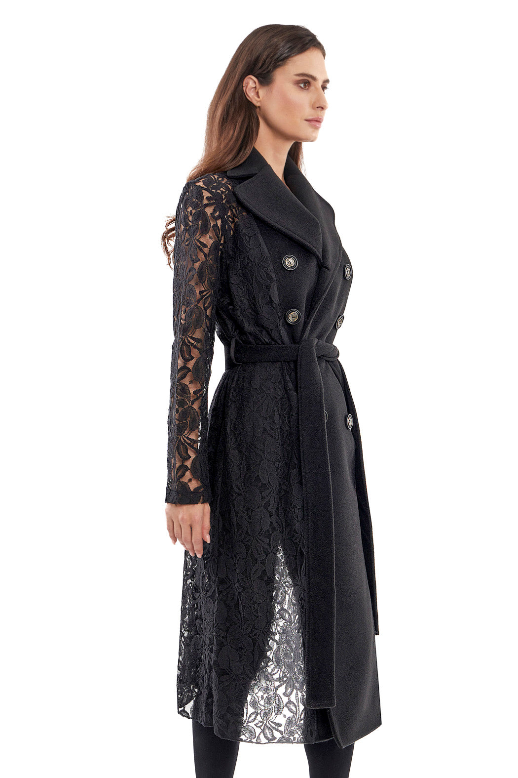 Belted Lace Coat