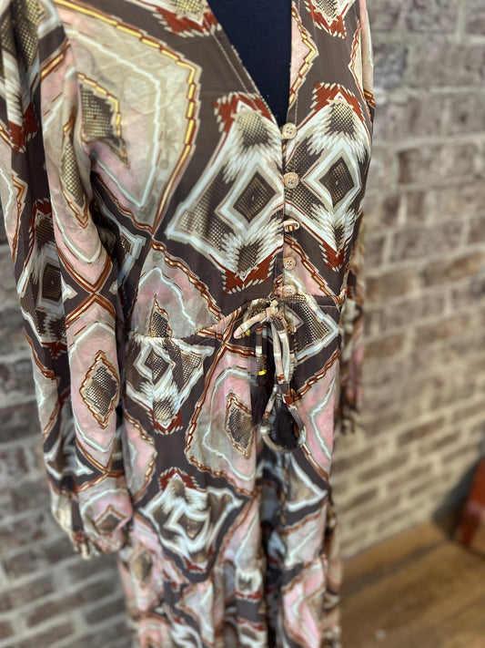 Harlequin Print Dress