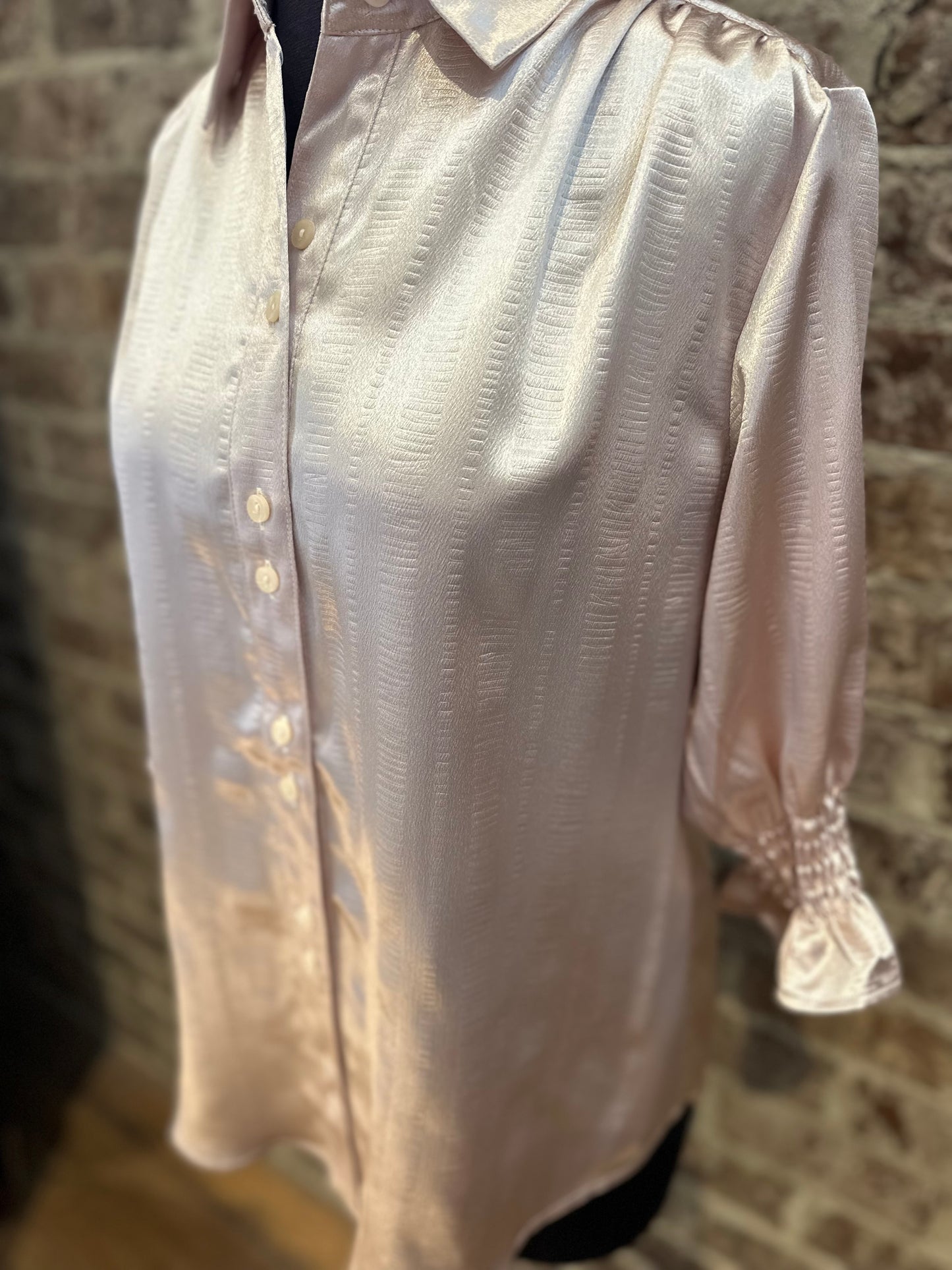 Gold satin blouse