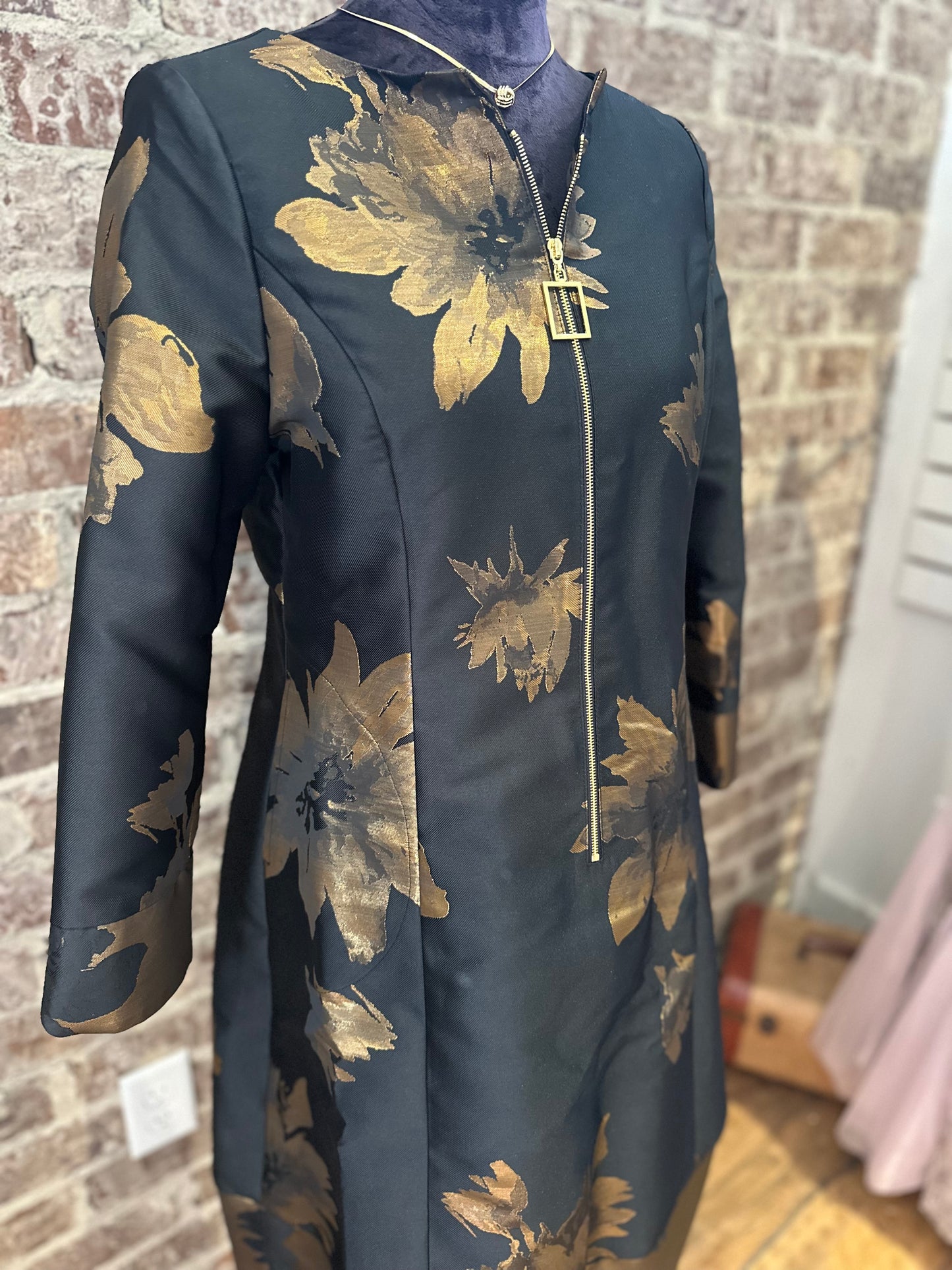 Boat Neck Zip Dress