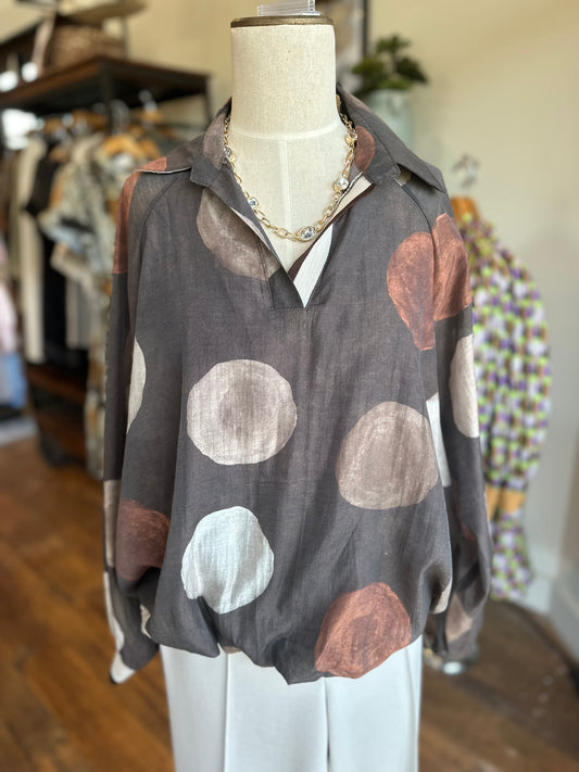 Polka dot blouse