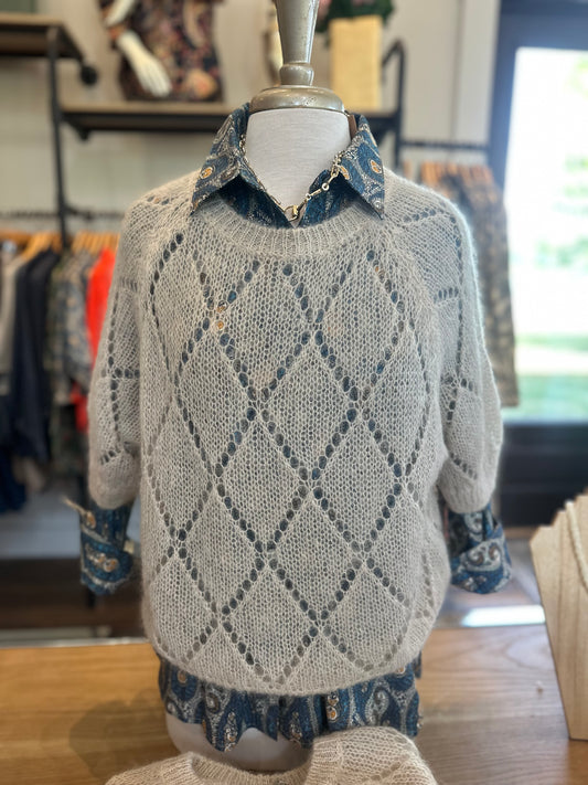 Neutral Harlequin Light sweater