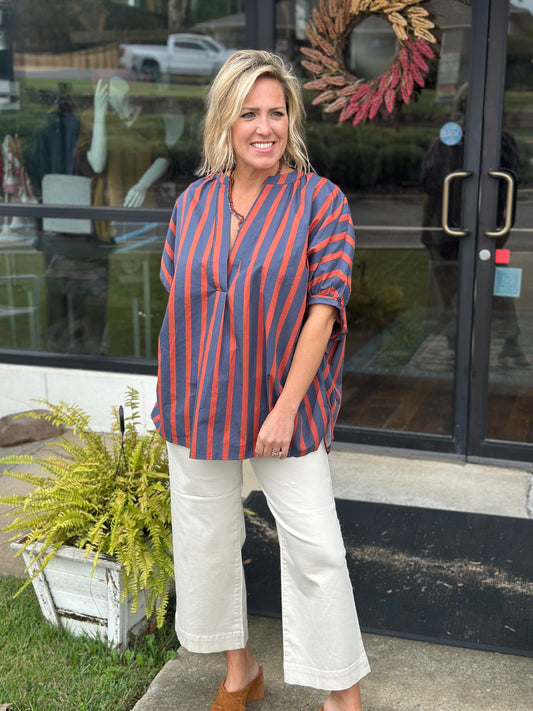 V-Neck Oversized Top