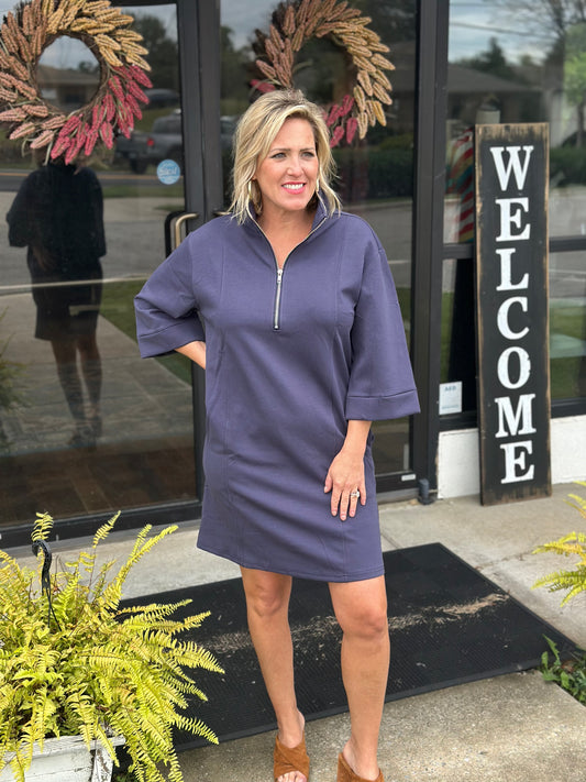 Scuba Zip Pocket Dress
