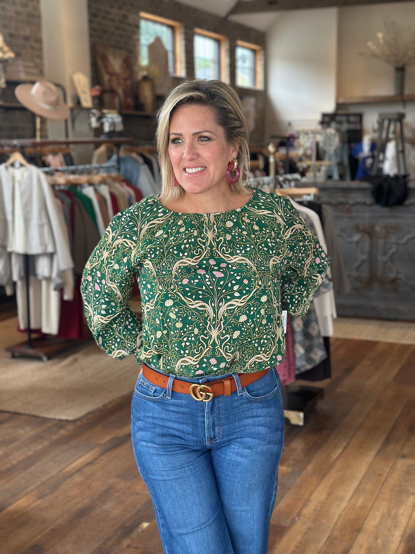 Smocked Cuff Top