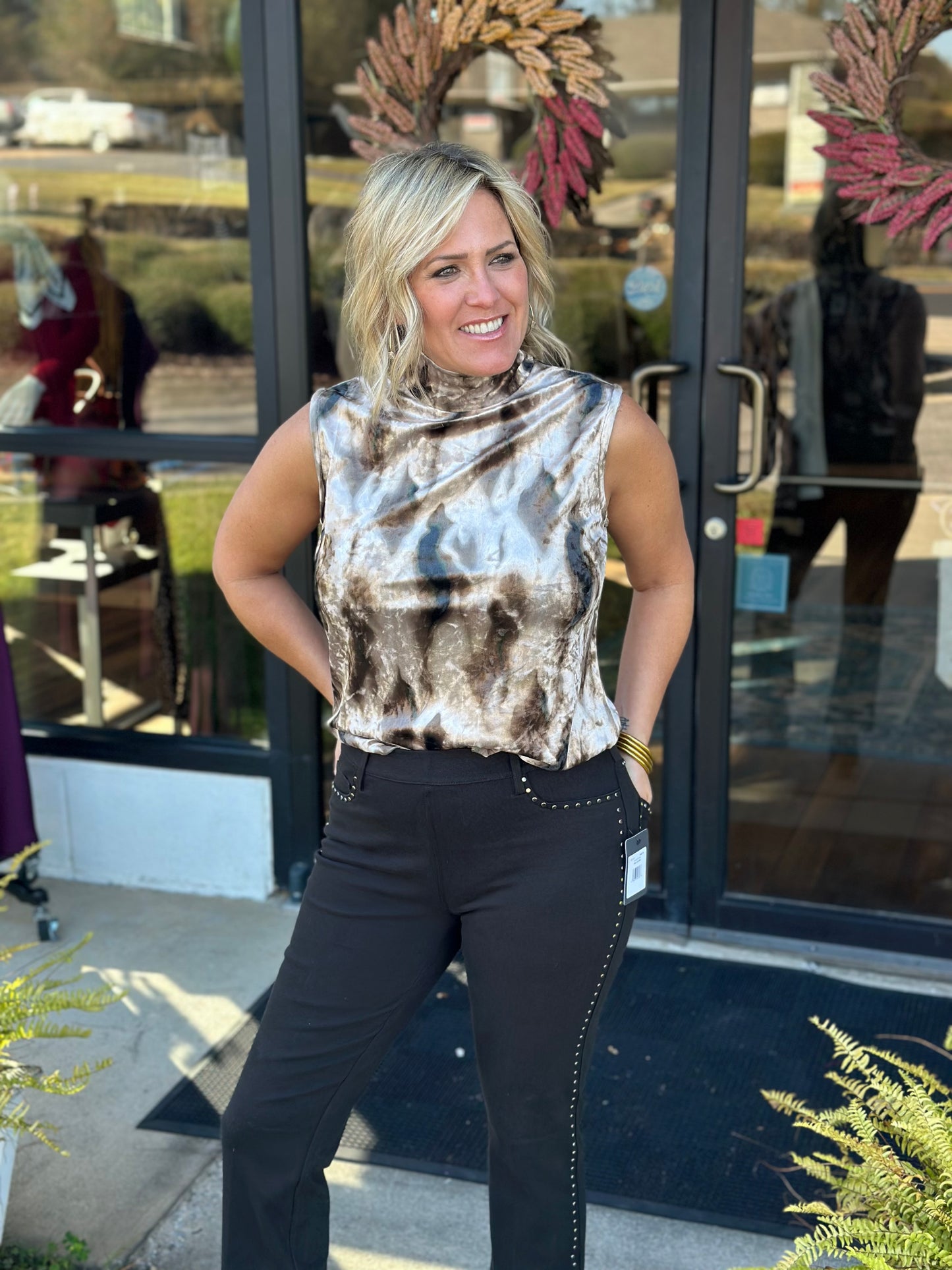 Dominique Velvet Top