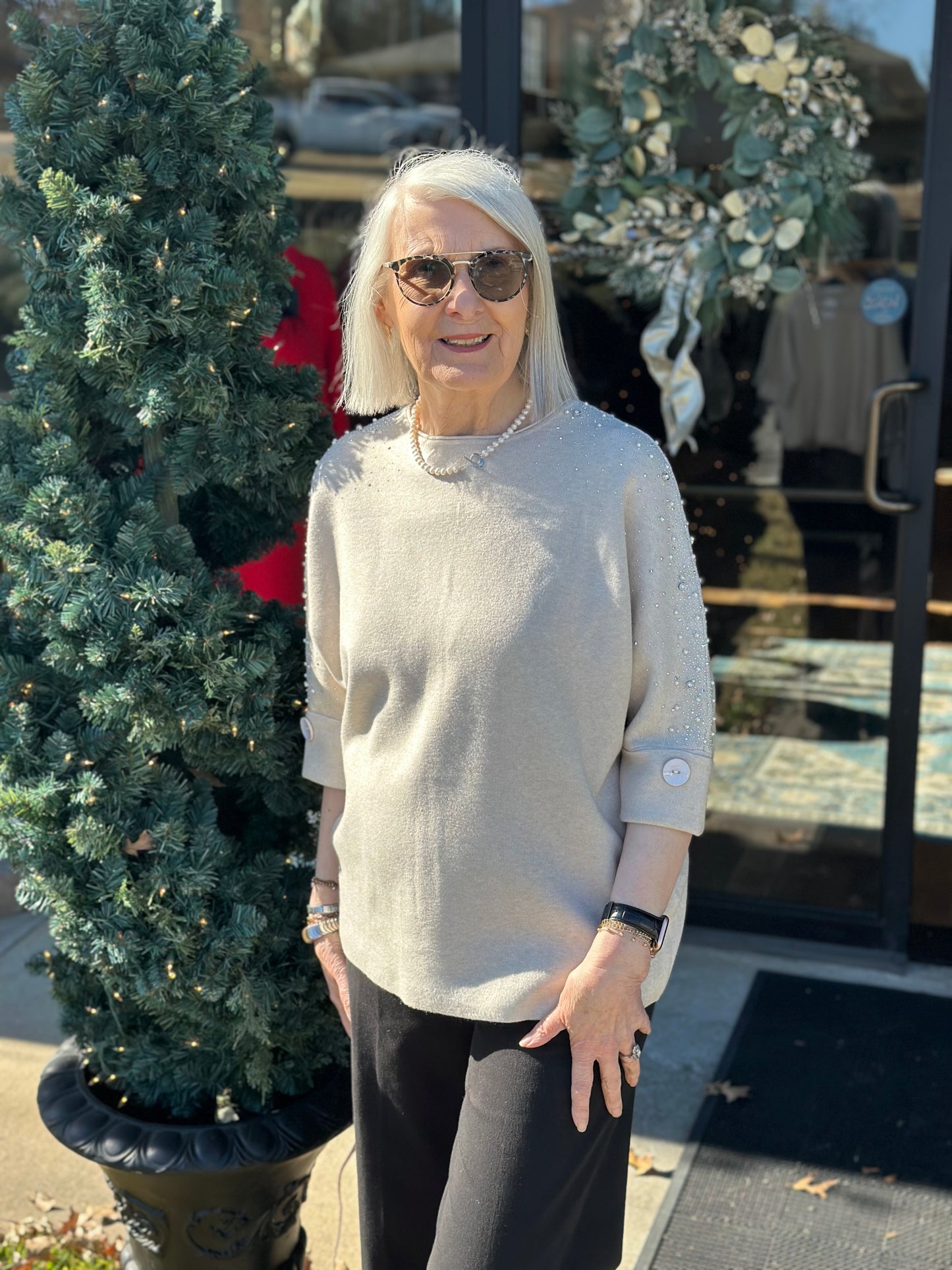 Holiday Stud Sweater