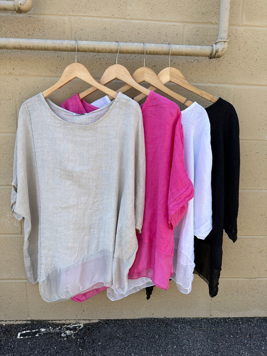 Assym Linen Silky Panel