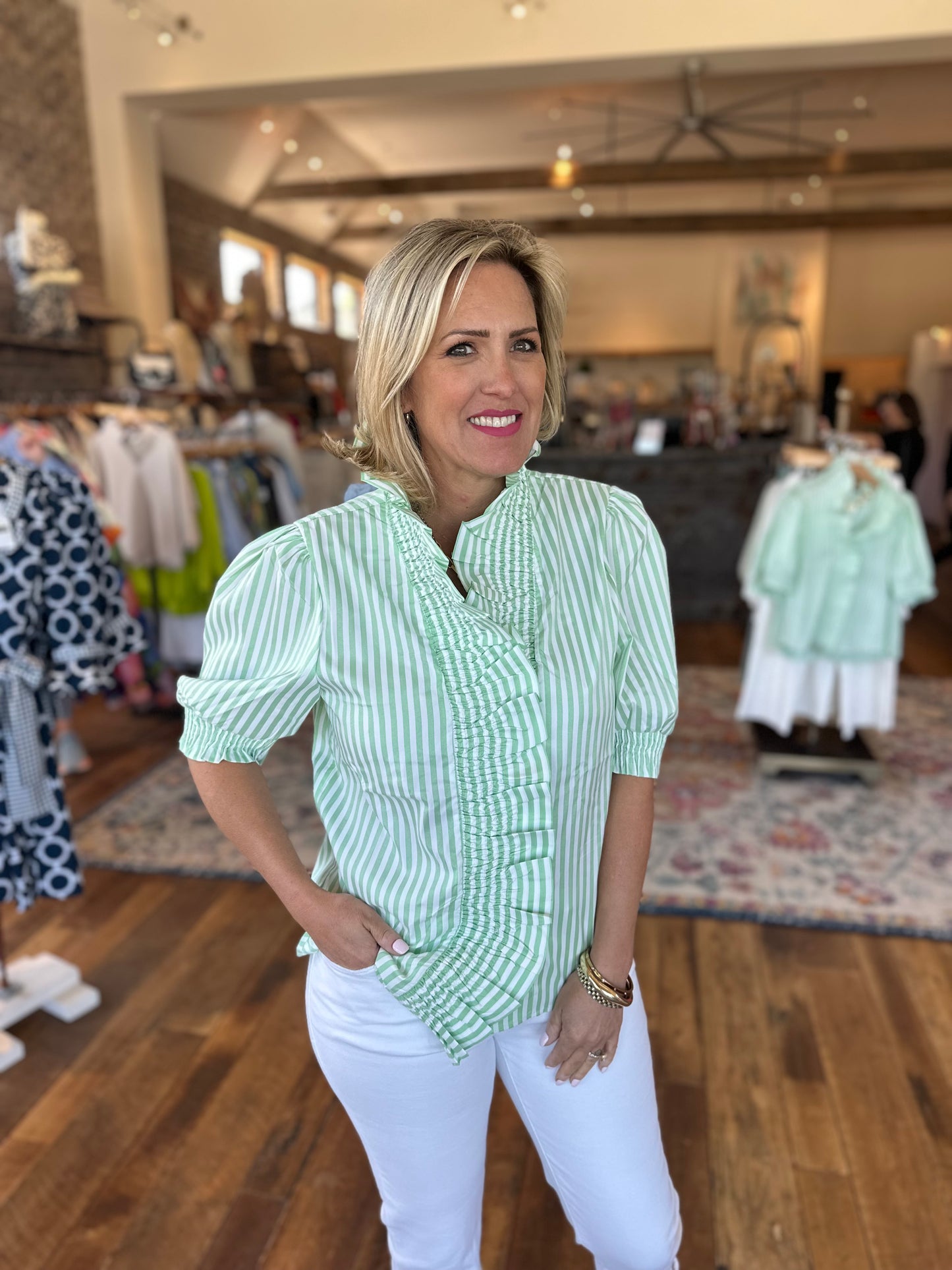 Apple Stripe Blouse