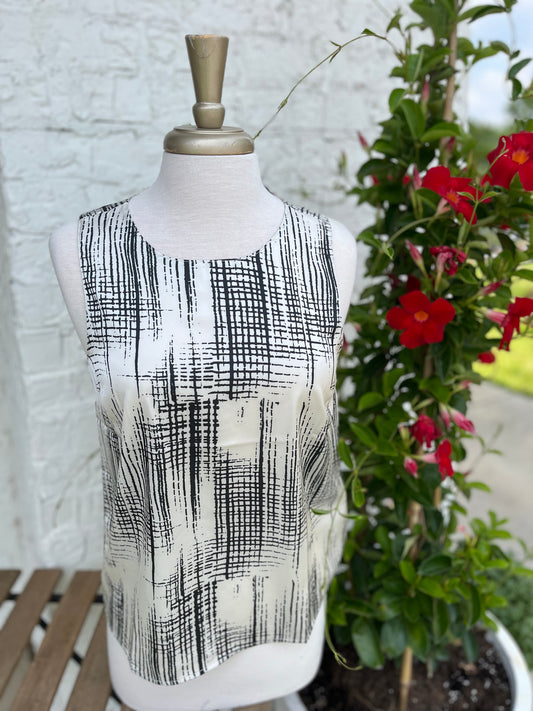 Satin Print Slvless