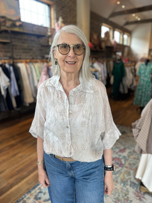 Eyelet Emb Blouse