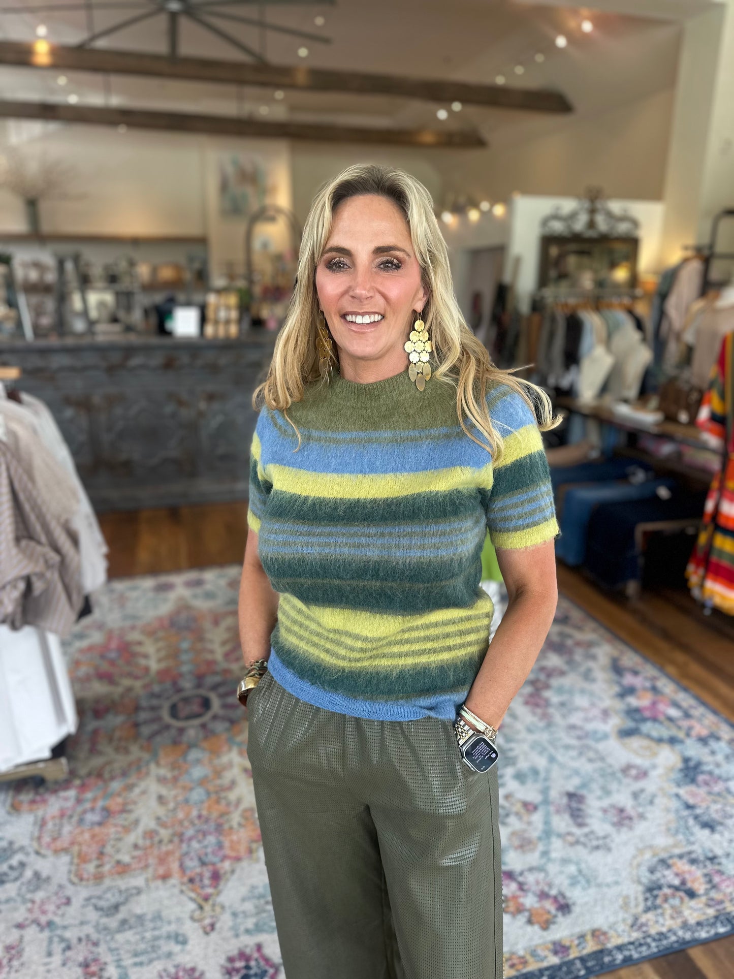Fuzzy Stripe Sweater