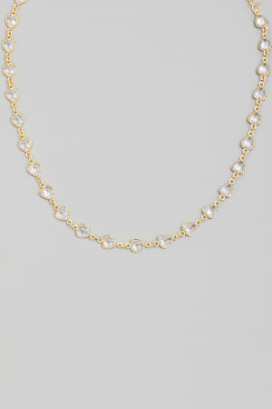 Heart CZ Chain Necklace