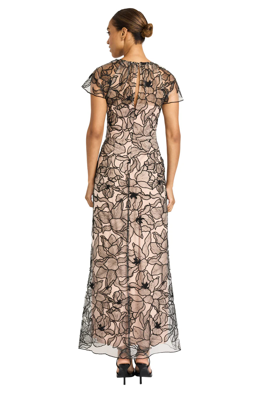 Blk Embroidered Maxi