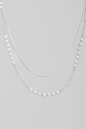 Pearl & Chain Necklace