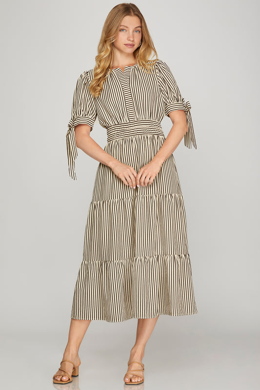 S/S Stripe Pocket Midi