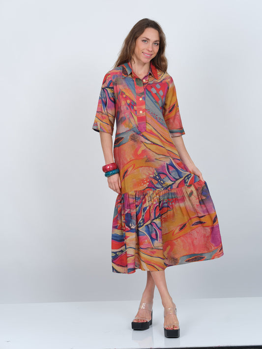 Collared Maxi Dress