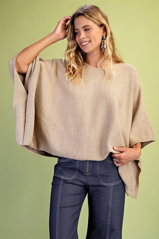 Poncho Style Sweater