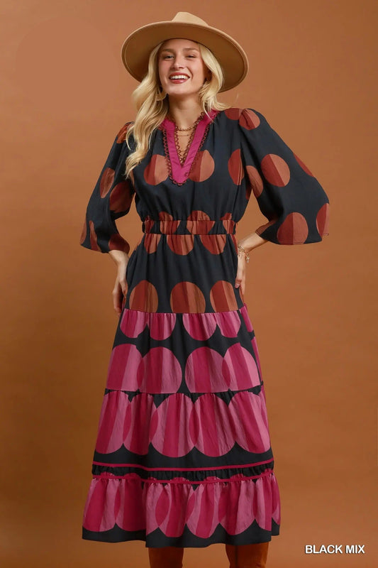 Polka Dot Boho Midi