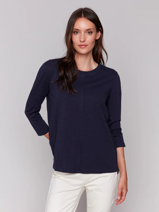 3/4 slv Knit tee
