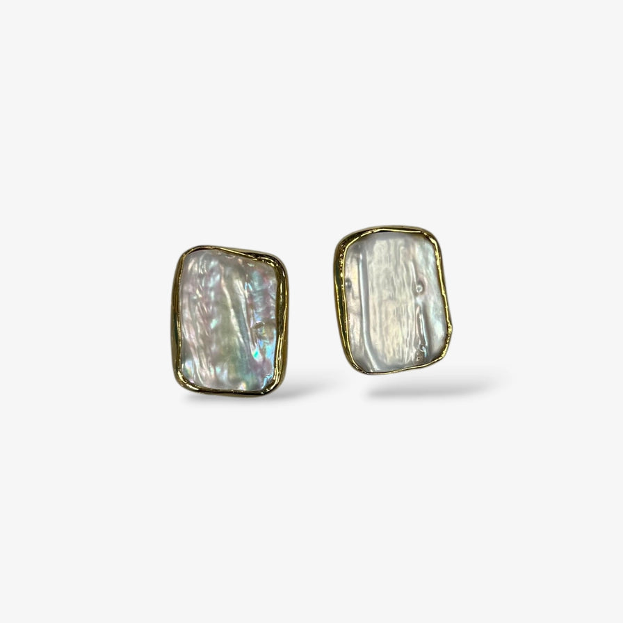 Square Pearl Studs