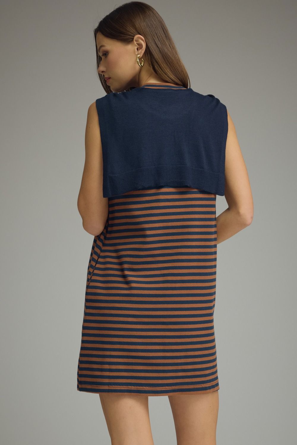 Stripe Dress w/ Swtr
