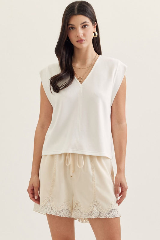 Sleeveless V-Neck Top