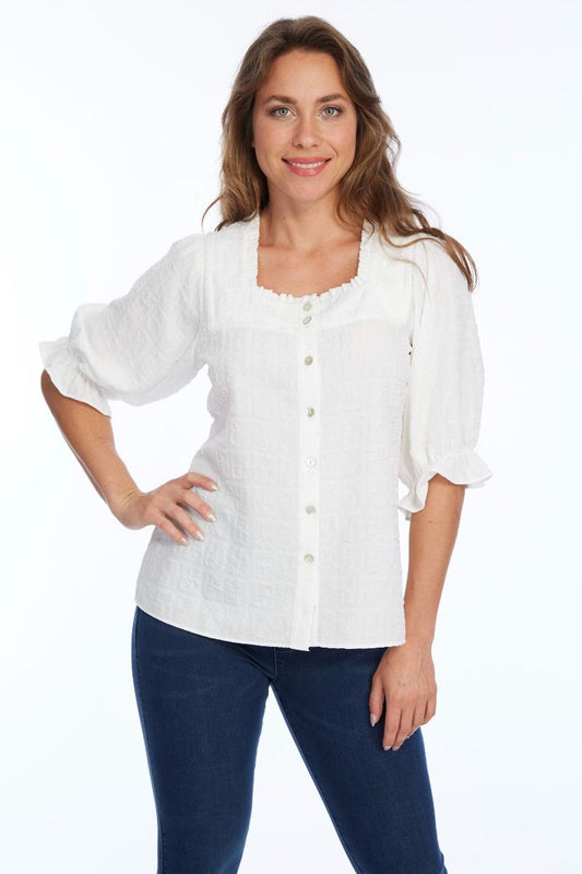 Square Neck Waffle Top