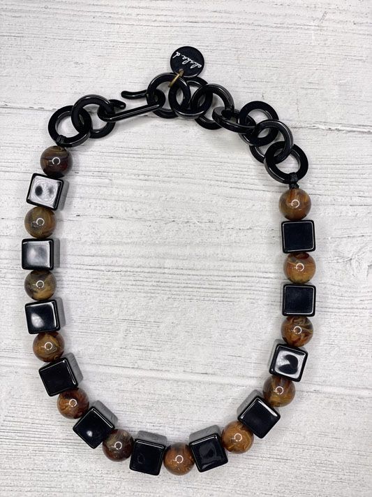 Sphere & Block Necklace