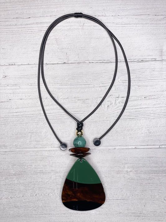 Teardrop Tricolor Pendant